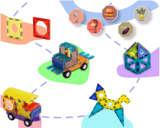 Joc Magnetic de Construcție pentru Copii de 3+ Ani