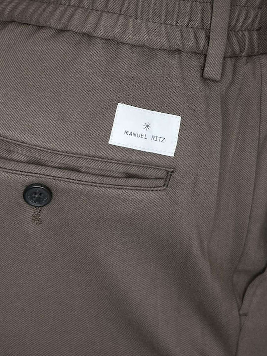 Seoul Men's Slim Fit Trousers Brown