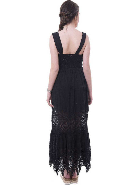 Free People Rochie Maxi de Vară Neagră