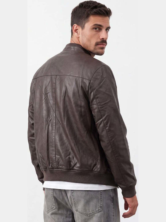 Lederjacke Braun