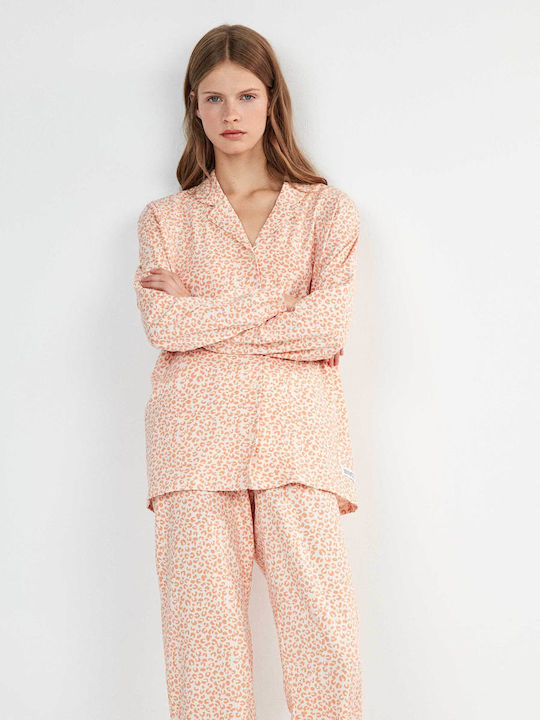 Gisela Winter Women's Pyjama Set Soft Salmon