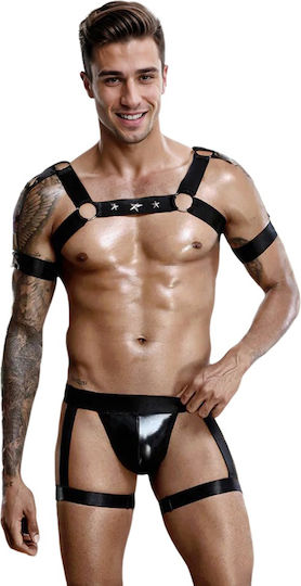 Sexy Ανδρικό Top Μαύρο
