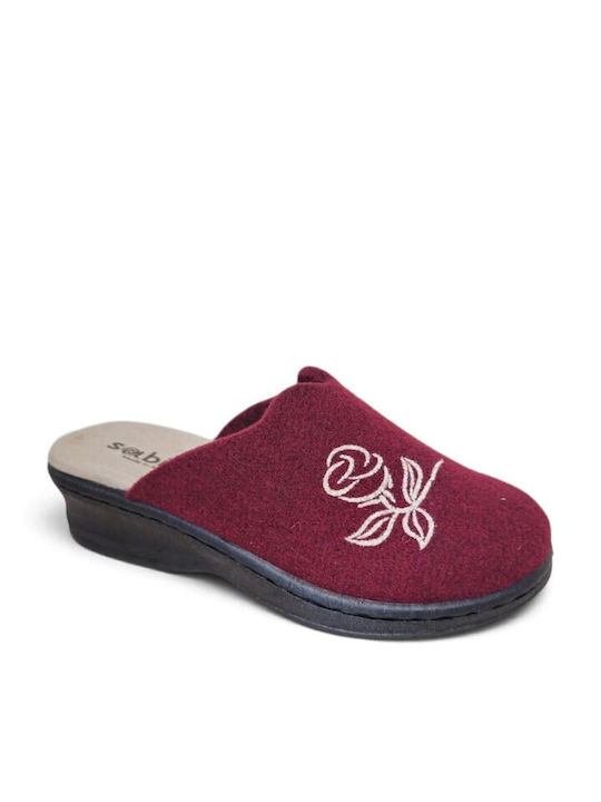 Burgundy Winter Women's Slippers G/70/07-Burgundy