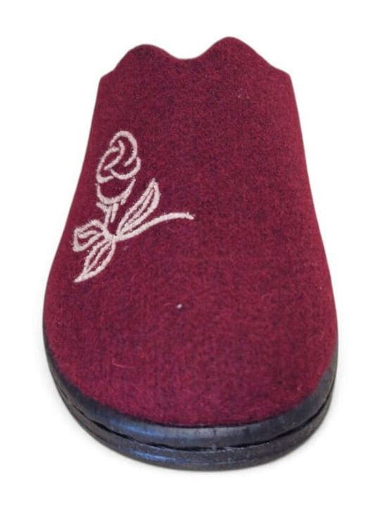 Burgundy Winter Women's Slippers G/70/07-Burgundy