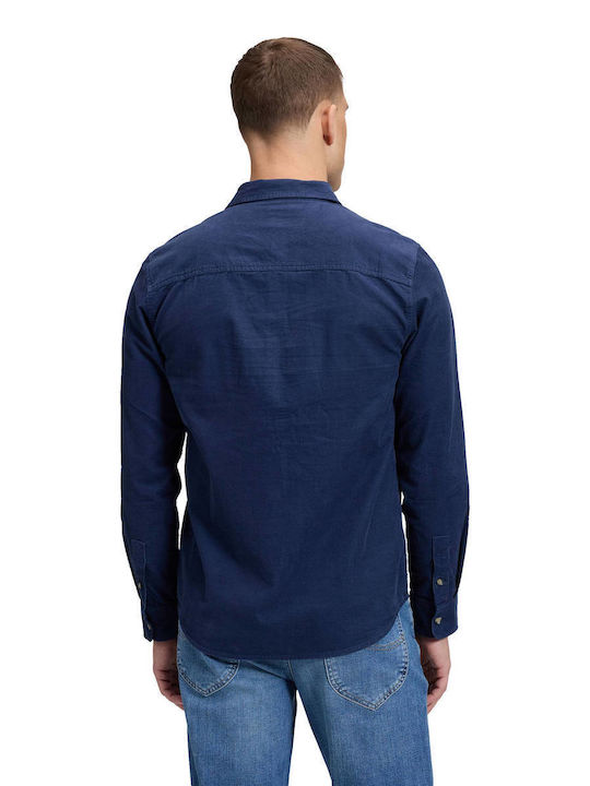 Sure Long Sleeve Corduroy Shirt in Regular Fit Red Wine