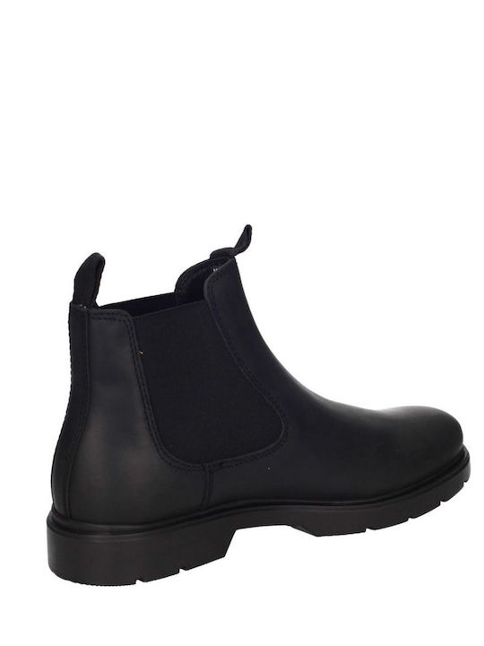 Black Leather Men's Boots