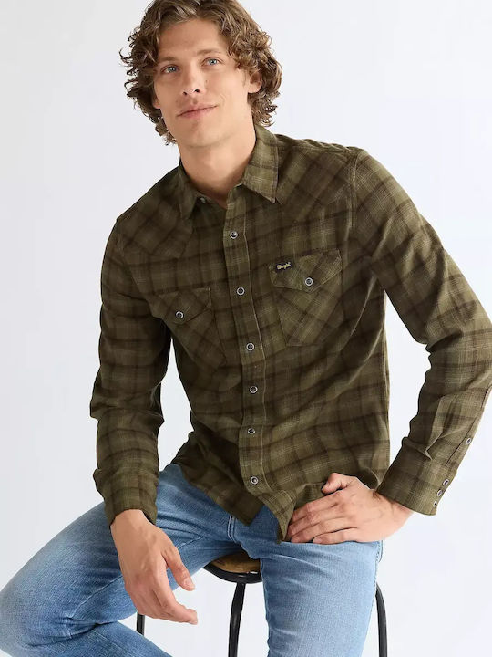 Western Long Sleeve Shirt Olive Night