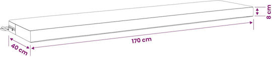vidaXL Gartenbankkissen Soest Rot 2 Stk. 170 x 40 cm
