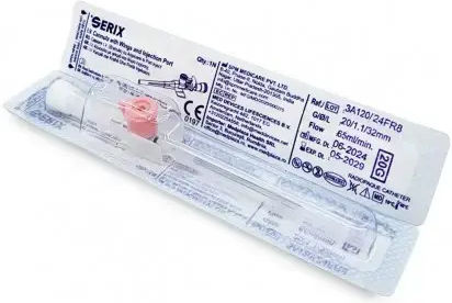 IV Catheters Cannula With Wings and Injection Port Serix 100 Pieces 24G