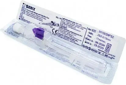 IV Catheters Cannula Wings Injection Port Serix 100 Pieces 16G