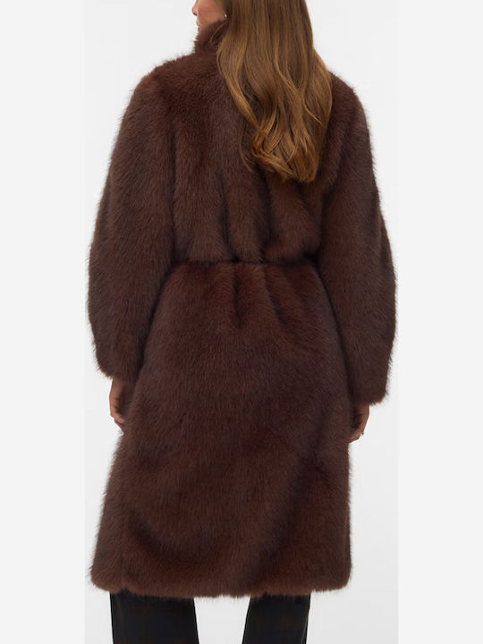 Μακριά Γυναικεία Γούνα Cocoa Brown