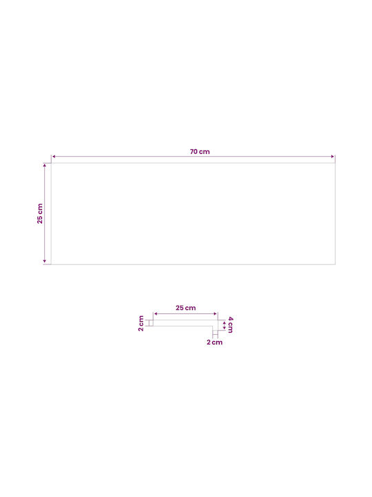 vidaXL Ανοιγόμενο Παράθυρο Ξύλινο Π70xΥ25cm
