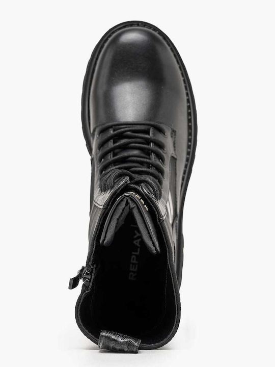 Any.sway Damen Schwarze Kampfstiefel