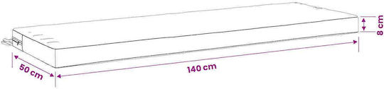 vidaXL Възглавница за градинска пейка Soest Зелена 2 бр. 140x50 см