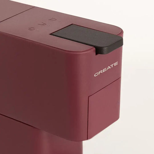 Thera Studio Μηχανή Espresso 1450W Πίεσης 19bar Burgundy