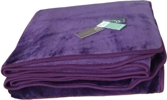 Manterol Casa Polo Spanish Velvet Blanket Semi-Double 180x240cm Ochre