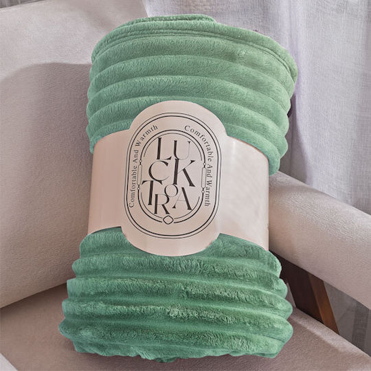 SpitiBazaar Single Velvet Blanket 160x240 cm Mint Green