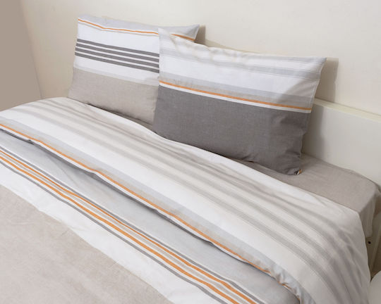 Anna Riska Super-Double Bed Sheet Set 240x270cm Hunter Beige (4 Pieces)
