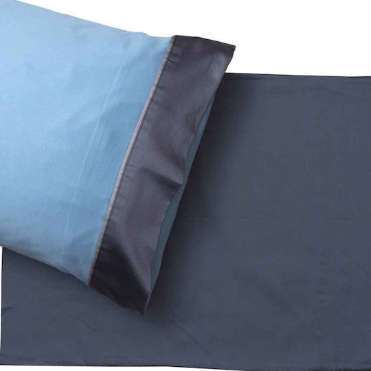 Anna Riska King Size Set 4 Pieces 270x270 cm Blue-Dark Grey Anna Riska King Size Set 4 Pieces 270x270 cm Blue-Dark Grey