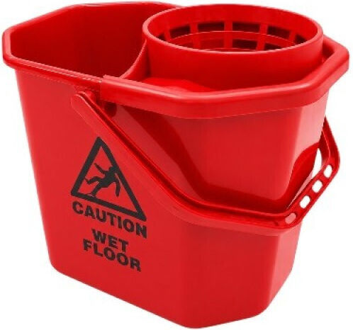 IPC Pulex Plastic Bucket with Wringer 12 L Capacity Yellow