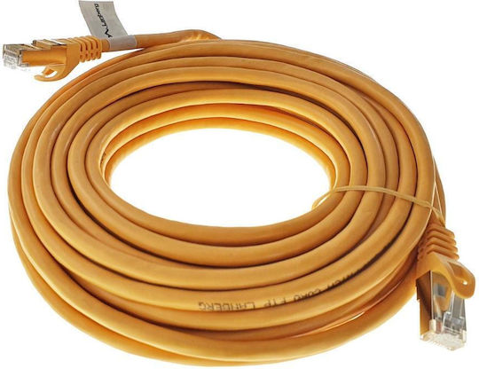 Lanberg S/FTP Cat.6a (Gigabit) Мрежов Кабел Ethernet 10м Жълт