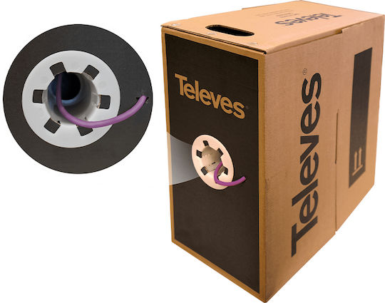 Televes U/UTP Cat.6 Cablu de rețea Ethernet fără conectori 305m Violet 1buc