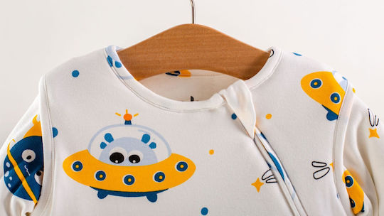 abo Winter-Babyschlafsack Aliens Aliens Ecru mit abnehmbaren Ärmeln