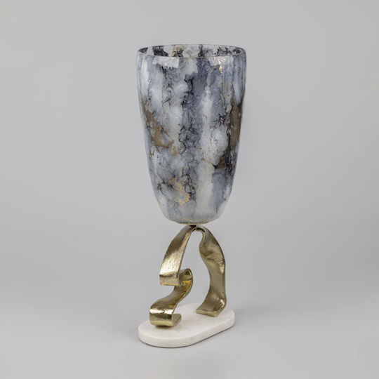 Eurolamp Blue Glass Vase 19x17.5xH46cm Eurolamp Blue Glass Vase 19x17.5xH46cm