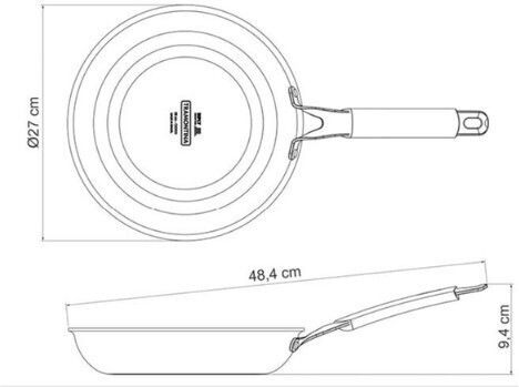 Tramontina Double Stainless Steel Pan with Ceramic Coating 25cm