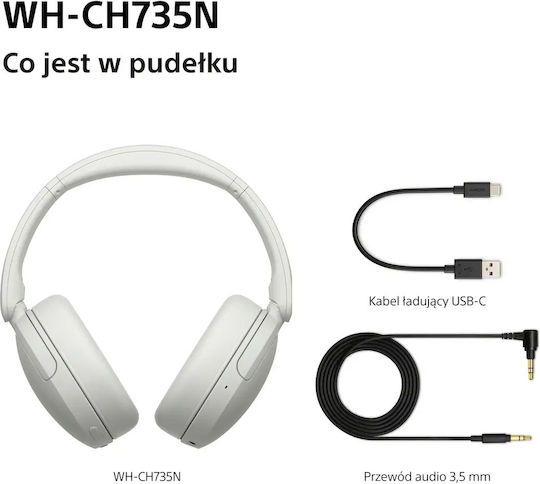 WHCH735N Безжични / Жични Over Ear Слушалки Бели
