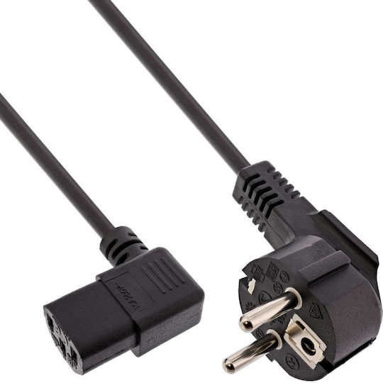 InLine IEC C13 / Schuko - IEC C13 / Schuko Cable 0.5m Μαύρο 16752M