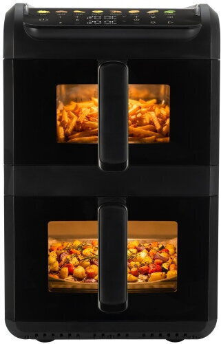 Air Fryer με Διπλό Αποσπώμενο Κάδο 10lt Μαύρο AD 6325