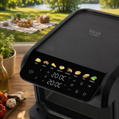 Air Fryer με Διπλό Αποσπώμενο Κάδο 10lt Μαύρο AD 6325