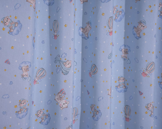 Anna Riska Перде със Скрита лента Светлосиньо 140x270 см.