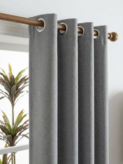 Mc Decor Vorhänge mit Grommets Graue 140x265cm Mc Decor Vorhänge mit Grommets Graue 140x265cm