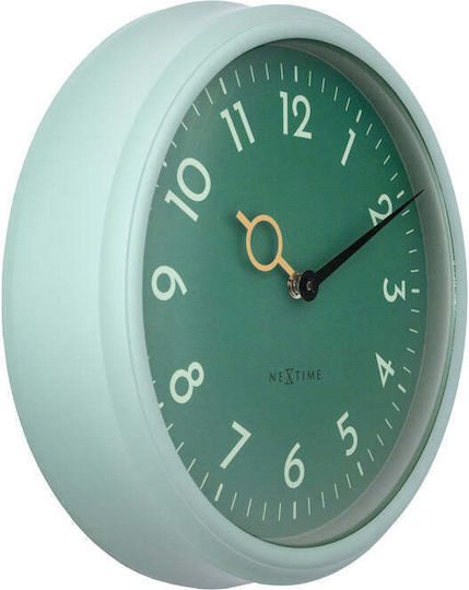 Nextime Αναλογικό Πλαστικό Πετρόλ Ø30.5cm Nextime Αναλογικό Πλαστικό Πετρόλ Ø30.5cm