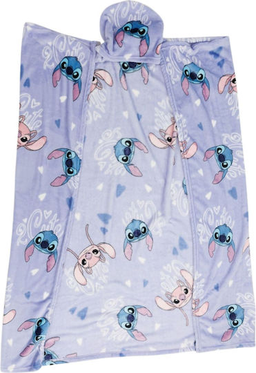 Disney Κουβέρτα Fleece Lilo & Stitch Μωβ 150x120εκ.