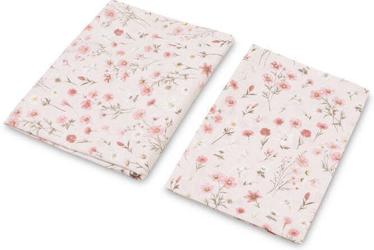 Sensillo Baby-Bettwäsche-Set mit Kissenbezug Rosa 100 × 135 cm