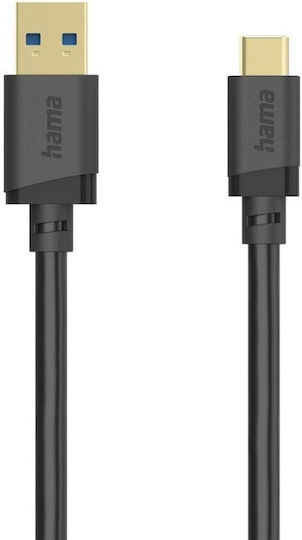 HAMA USB 3.2 кабел USB-C мъжки – USB-A черен 3 m 00202007