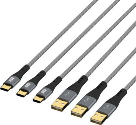 EFB Плетена USB 2.0 Кабел USB-C мъжки - USB-A мъжки 60W Златист 2м