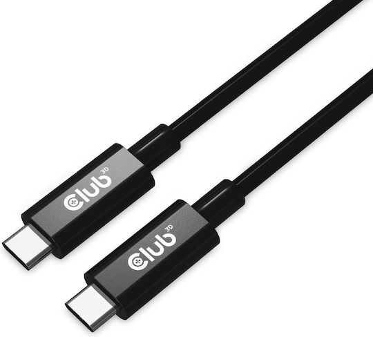 Club3D USB 4 Video Cable USB-C male - USB-C 240W PD Μαύρο 2m CAC-1578