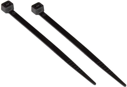 Alcasa Plastic Cable Ties In Black Colour 100 Pieces