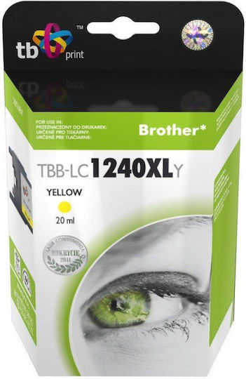 TB Print Съвместима мастиленоструйна касета Brother LC1240XL 820 страници 20мл Жълт 1бр