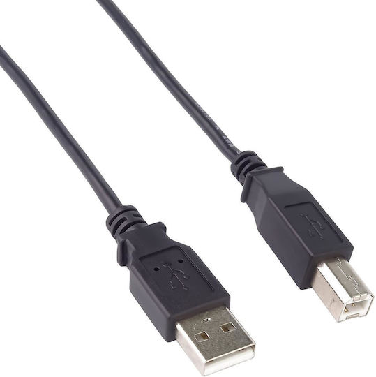 PremiumCord USB 2.0 Кабел USB-A мъжки - USB-B мъжки Черен 3м ku2ab3bk