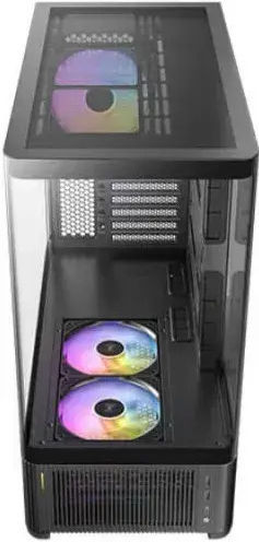 C6 Curve Gaming Midi Tower Κουτί Υπολογιστή με Πλαϊνό Παράθυρο και ARGB Φωτισμό Μαύρο