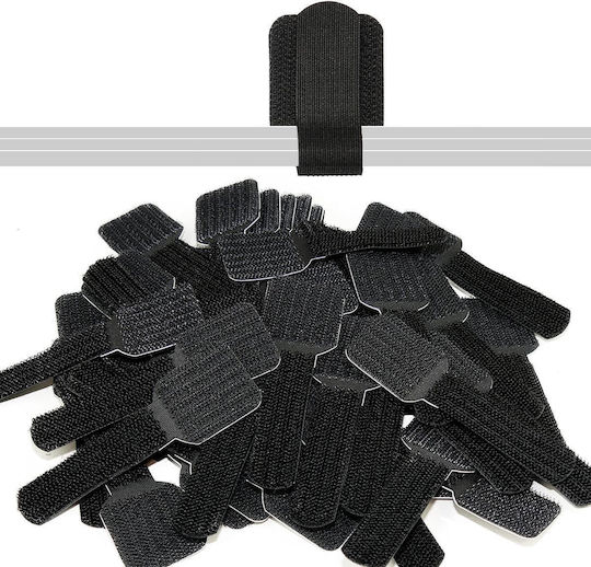 Label The Cable Cable Support Black 50 Pieces