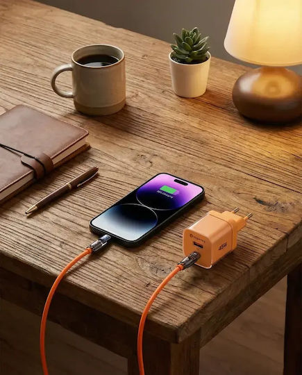 Hyperloq USB to Lightning / Type-C Cable Grey 1.2m