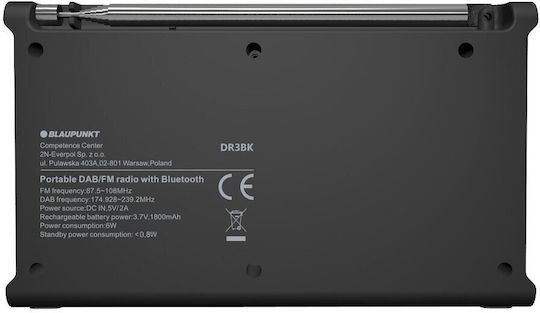 Blaupunkt DR3BK Tragbares DAB-Batterieradio Schwarz