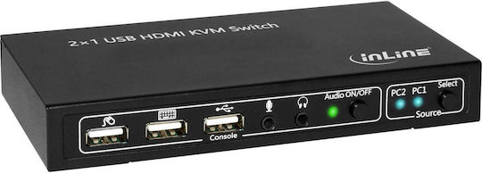 InLine 62602I KVM & Data Switch with HDMI / Audio