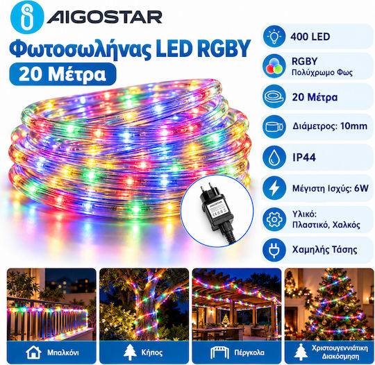 Christmas Tube Lights 400 Light Bulbs 20m IP44